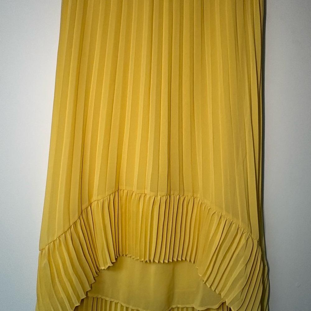 NWT | Women’s Madison A-Line Skirt | Vibrant Yellow | Pleats & Ruffle | Stunning - Picture 6 of 14